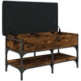 vidaXL Klop za čevlje dimljen hrast 82x42x45 cm inženirski les | Shoptok.si