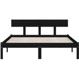  Za krevet od masivne borovine crni 135 x 190 cm UK bračni | shoptok.hr