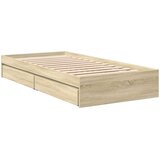  Okvir kreveta s ladicama boja hrasta sonome 75x190 cm drveni | shoptok.hr