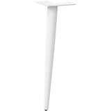 vidaXL Noge za klubsko mizico stožčaste oblike 4 kosi bele 30-31 cm jeklo | Shoptok.si