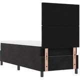  LED Box Spring Krevet s uzglavljem Crna 80 x 200 cm Baršun | shoptok.hr