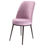 Hanah home set trpezarijskih stolica Dexa 2 kom, roze tkanina Babyface, braon metalne noge | Eponuda.com