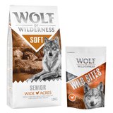Wolf of Wilderness 12 kg suhe hrane + Snack gratis! - Senior "Soft - Wide Acres" - piščanec + Wide Acres - piščanec (monoprotein) Cene
