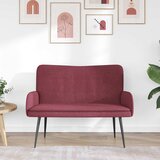SOFA za dvije osobe boja crnog vina 115 x 61 x 87 cm tkanina | shoptok.hr