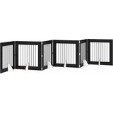  Vrata za pse s postoljem 6 pcs Crni hrast 80 x 80 cm | Eponuda.com