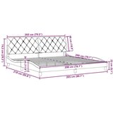 vidaXL Okvir za krevet bez madraca smeđesivi 200x200 cm od tkanine - Sivo-smeđa 200 x 200 cm | shoptok.hr