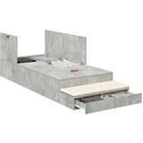  Krevet s prostorom za pohranu Betonska siva 80x200 cm | shoptok.hr
