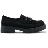 Shelvt Women's suede black loafers | ePonuda.com