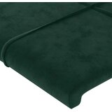 Uzglavlje s ušima tamnozeleno 203x23x118/128 cm baršunasto | shoptok.hr