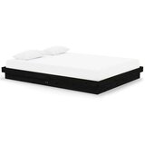  Posteljni okvir črn iz trdnega lesa 150x200 cm 5FT, (20643869) | Shoptok.si