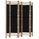 Maison Chic Zložljiva 5-delna Paravan - pregradna stena 200 cm bambus in platno, (22111737) | Shoptok.si