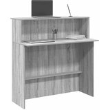  Recepcijski stol 100x50x103,5 cm od konstruiranog drva Siva Cene