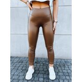 DStreet Legginsy damskie woskowane JEWELS kamelowe | shoptok.hr