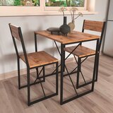 MID.YOU Jedilna Garnitura Insasi M, Barva Hrasta, Črna, 3-Delna | Shoptok.si