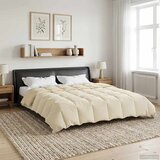 Puni pokrivač za cijelu godinu Krema 200 x 220 cm Mikrovlakna | shoptok.hr