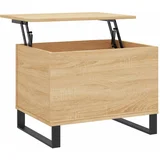 Maison Chic Klubska mizica - kavna mizica - Nizka mizica sonoma hrast 60x44,5x45 cm inženirski les, (21752574)