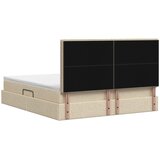  LED krevet za pohranu s madracem Krem 180 x 200 cm Tkanina | shoptok.hr