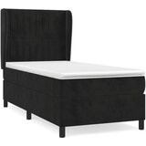 vidaXL Box spring postelja z vzmetnico črna 100x200 cm žamet, (20791614) Cene