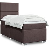  The Living Store Box spring postelja z vzmetnico temno rjava 100x200 cm blago - Box Spring Postelja, (21497040) Cene