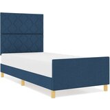 vidaXL Postelja Modra 90x200 cm Tkanina, (22049252) | Shoptok.si