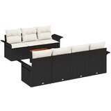  Vrtna garnitura - 9-dijelni set vrtnih sofa s jastučićima crni poliratan akacija | shoptok.hr