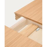 Kave Home Raztegljiva jedilna miza z dodatno ploščo v hrastovem dekorju 90x160 cm Lenon – | Shoptok.si