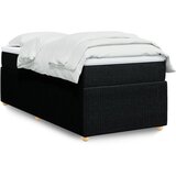 vidaXL Box spring postelja z vzmetnico črn 90x190 cm blago | Shoptok.si