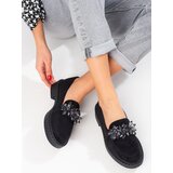 W. POTOCKI Women's suede loafers Potocki black | Shoptok.si