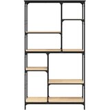 Police za knjige boja hrasta 99 x 35,5 x 176 cm drvo i čelik | Eponuda.com