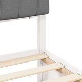 vidaXL Posteljni okvir z oblazinjenim vzglavjem Svetlo siva | Shoptok.si