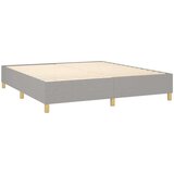  Krevet box spring s madracem LED svjetlosivi 160x200 cm tkanina | shoptok.hr