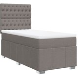  Krevet s oprugama i madracem smeđesivi 100 x 200 cm od tkanine | shoptok.hr