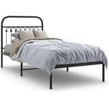  The Living Store Kovinski posteljni okvir z vzglavjem črn 90x190 cm - Posteljni Okvir, (21524558) | Shoptok.si