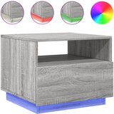  The Living Store Klubska mizica z LED lučkami siva sonoma 50x49x40 cm - Klubska Mizica, (21500322) | Shoptok.si