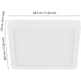 LED stropna svjetiljka FUEVA-Z (19,5 W, D x Š x V: 28,5 x 28,5 x 2,8 cm)