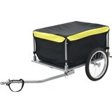 vidaXL Prikolica za bicikl crno-žuta 65 kg | shoptok.hr