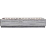  Krevetna konstrukcija s LED svjetlom Siva Sonoma 80 x 200 cm | shoptok.hr