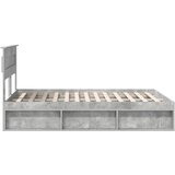  Krevetna konstrukcija Jednobojno Betonska siva 150 x 200 cm | Shoptok.si