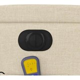 vidaXL Električni masažni stol krem blago | Shoptok.si