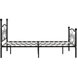  Okvir za krevet s podnicama crni metalni 120 x 200 cm | shoptok.hr