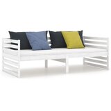  Dnevni ležaj od masivne borovine bijeli 90 x 200 cm | Eponuda.ba