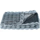 Odeja iz umetnega krzna Cozy - antracitna