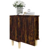  Noćni ormarić s drvenim nogama 2 kom dimljeni hrast 40x30x50 cm | Shoptok.si