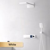 ELITE EDITION Luksuzni podometni tuš sistem BCS1050 z inteligentnim LED zaslonom — Bela — Dva izliva | Shoptok.si