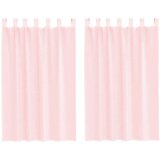 Voile zavjese s petljama 2 kom svijetlo ružičaste 140x175 cm | shoptok.hr