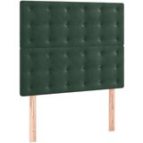 vidaXL Krevet box spring s madracem LED tamnozeleni 100x200 cm baršun | shoptok.hr