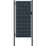 In Vrata za ograjo PVC in jeklo 100x124 cm antracitna | Shoptok.si
