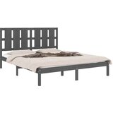  Posteljni okvir siv iz trdnega lesa 150x200 cm 5FT, (20685062) | Shoptok.si