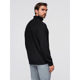 Ombre Men's sweater with a "v-neck" neckline with a shirt collar - black | shoptok.hr