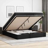 vidaXL otomanski okvir kreveta s madracem crni 180x200cm umjetna koža | shoptok.hr